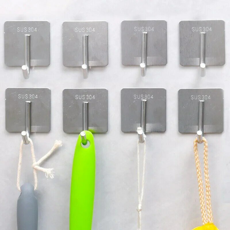 Ganchos autoadhesivos para almacenamiento de llaves, colgador montado en la pared, para el hogar, cocina y baño, 1/6 piezas