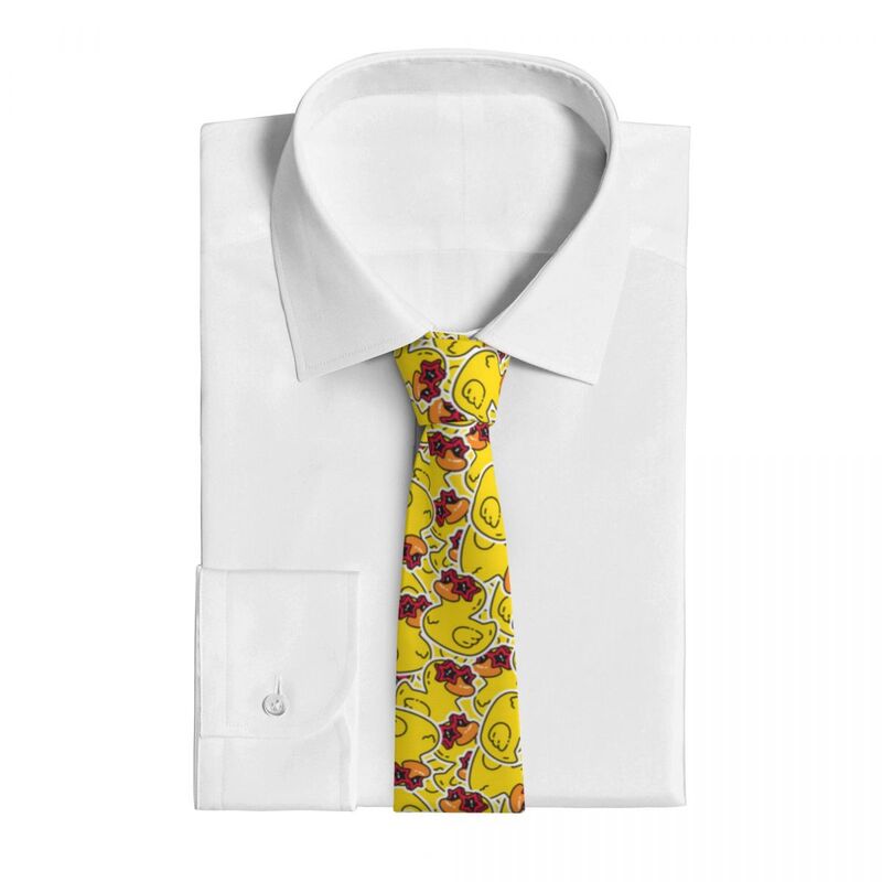 Corbata clásica de pato y estrella para hombre, corbatas ajustadas con patrón de gafas de sol, cuello estrecho, corbata informal, regalo
