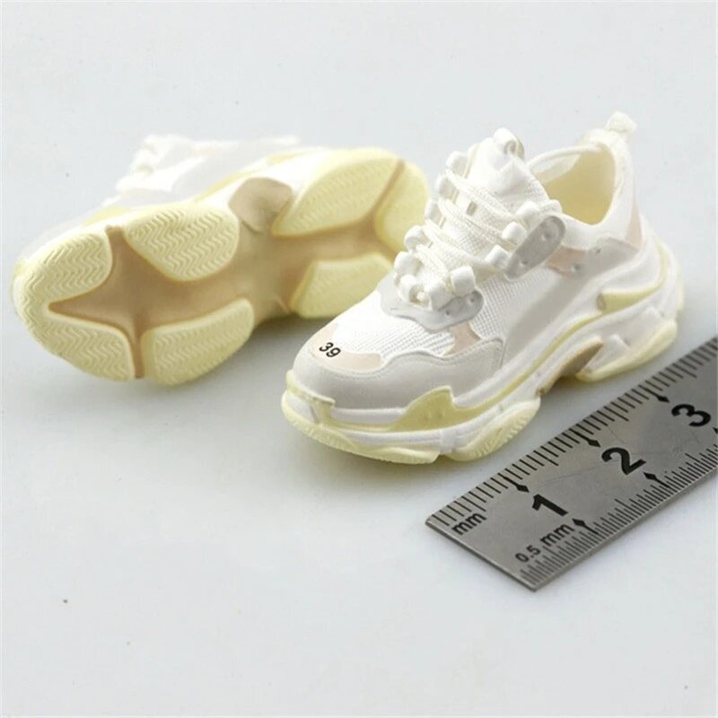 1/6 Sneakers donna Sport con suola spessa Dad Platform Trainers scarpe Casual Sneaker Hollow Model For 12 "Action Figures SD/BJD Body