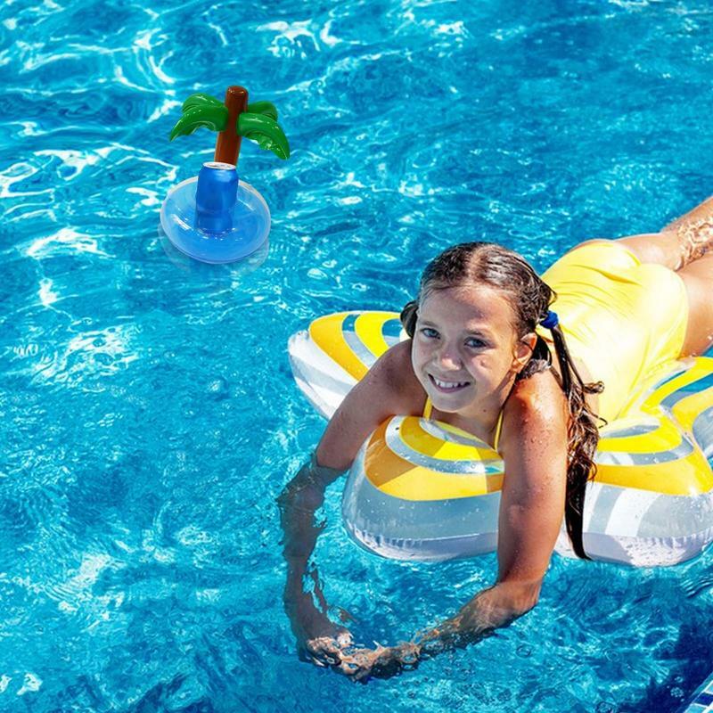 Opblaasbare Drinkhouder Schattige Dikke Herbruikbare Zwembaddrijvers Drinkdrijvers Stevig En Draagbaar Zwembad Accessoires Voor Kinderen Jongens