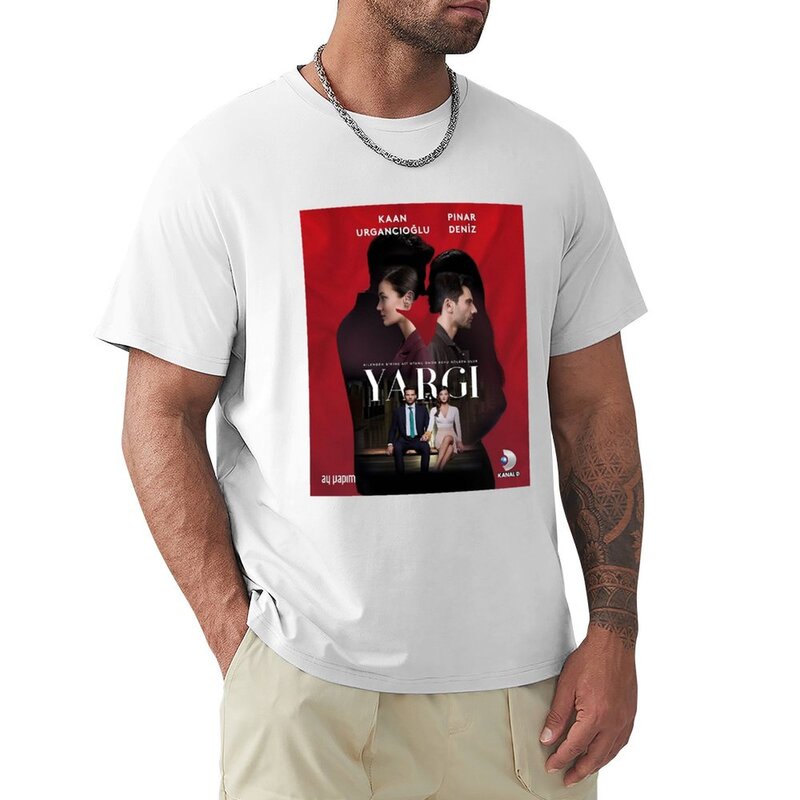 T-shirt graphique Yargi pour hommes, t-shirts surdimensionnés
