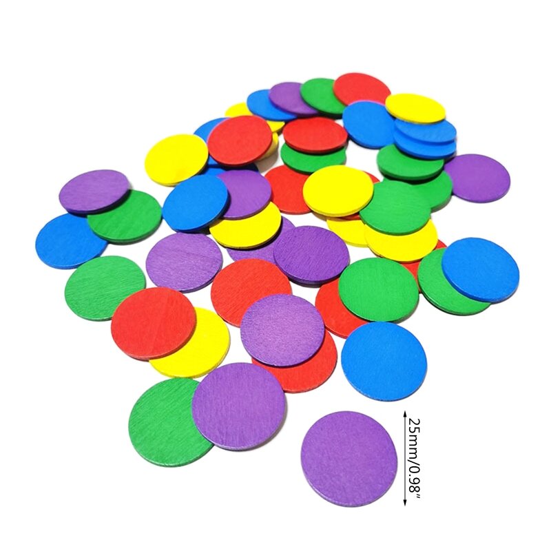 Discos contador aprendizaje coloridos, juguetes educativos preescolares, accesorios para niños 3 a 6 años, 50x