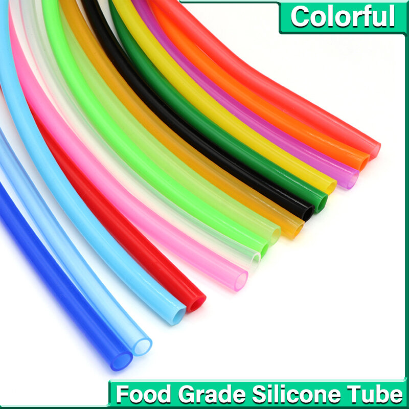 Manguera de goma de silicona de grado alimenticio, tubo Flexible de silicona suave, no tóxico, 2x4mm, 3x5mm, 4x6mm, 4x7mm, 5x7mm, 6x8mm, 1 m, 5m, 10m