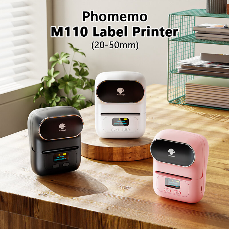 Phomemo M110 портативный принтер для этикеток миниатюрный тепловой самоклеящийся принтер для наклеек мобильный Карманный бирка цена УФ-принтер для наклеек