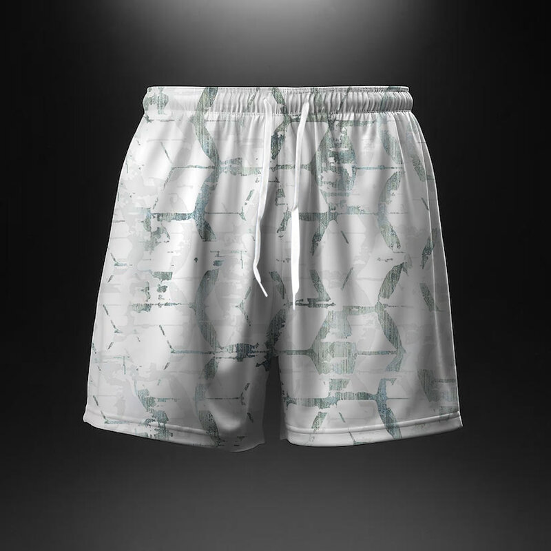 2024 Fashion Men Casual Shorts Fashion Printed Joggers Short Sweatpants Summer Drawstring Hip Hop Slim Workout Shorts Outside