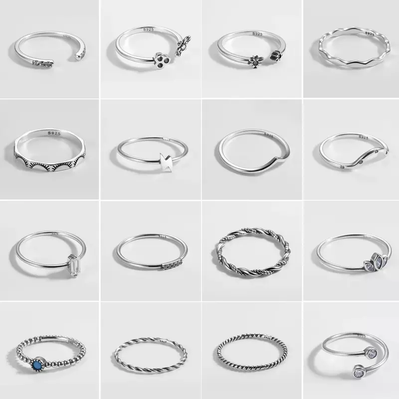 Prawdziwe 100% 925 Sterling Silver proste ryż słowo cienki pierścień dla kobiet Trendy luksusowa doskonała biżuteria wieżowych Twist Finger pierścienie prezenty