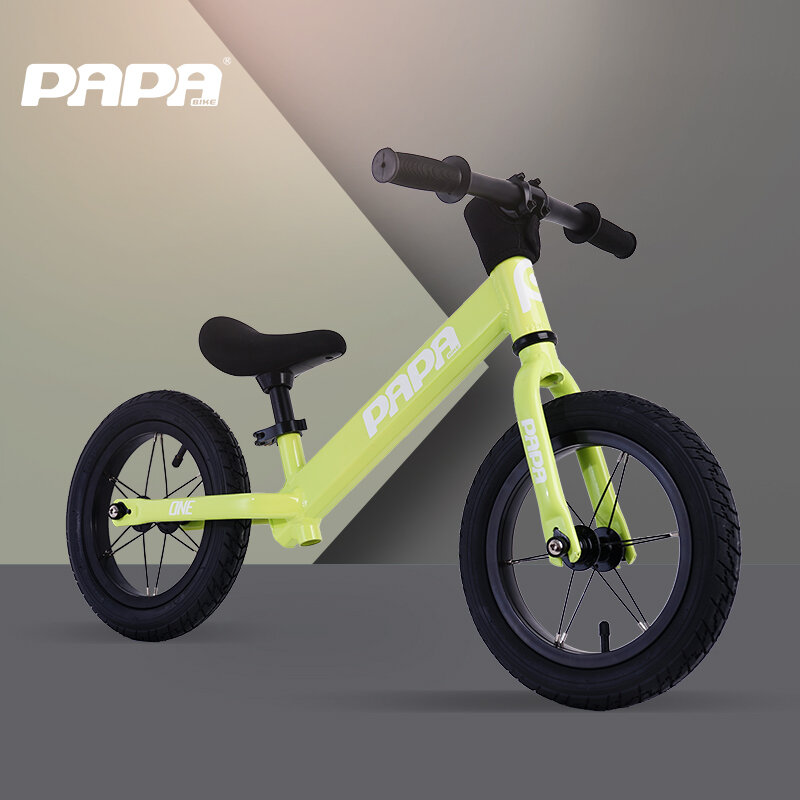 Papa-bicicleta deportiva de 12 pulgadas para niños pequeños, bici de equilibrio para 2-3 niños y niñas, bicicleta de empuje interactiva de aprendizaje temprano con equilibrio estable