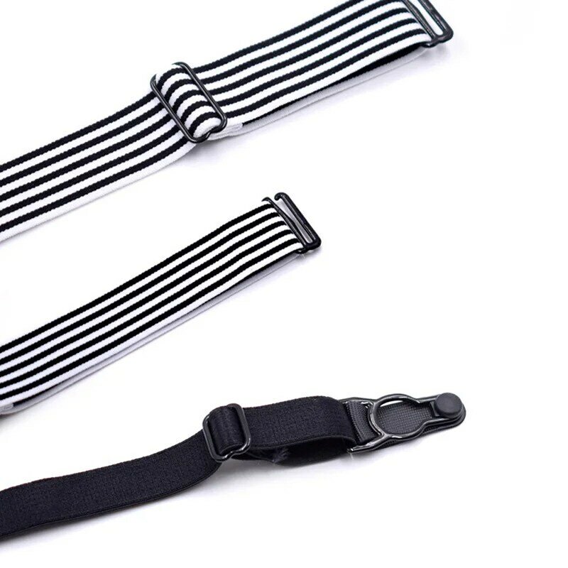 1 Pair Elastic Mens Shirt Stays Striped Suspenders Straps Anti-skid Belt Garters Nylon Adjustable Shirt Holders For Male
