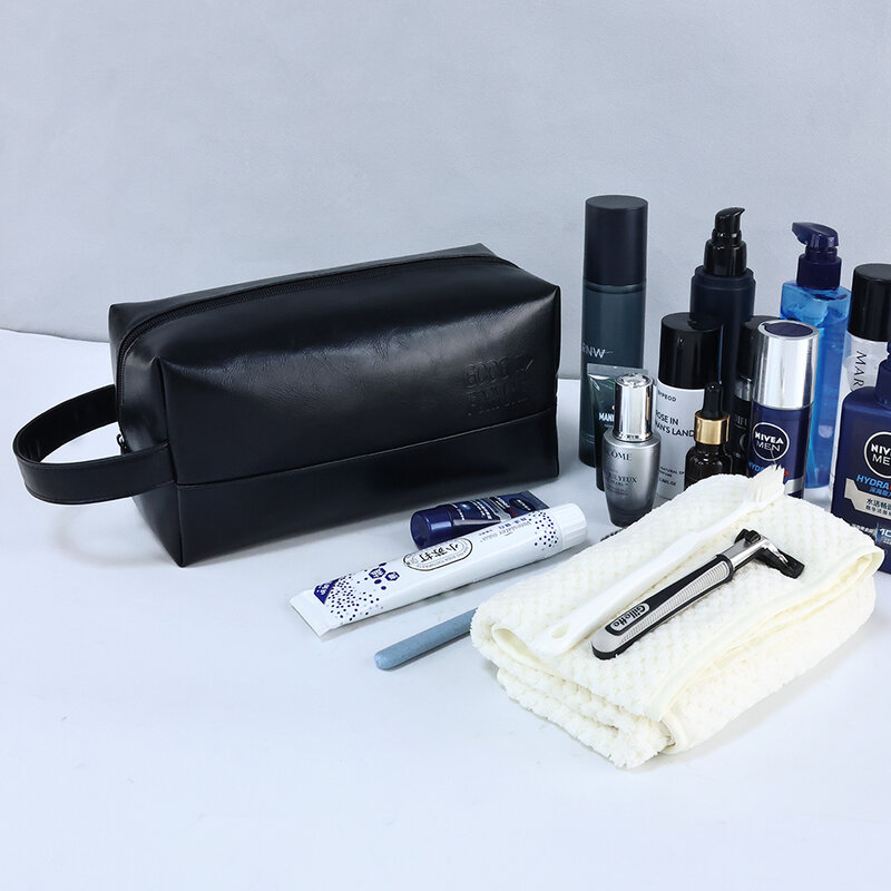 Traveling Washing Bags Can Handle Multi -Function Large -Capacity Makeup Bag Storage Bag For Men Woman  Leather Men Business Por