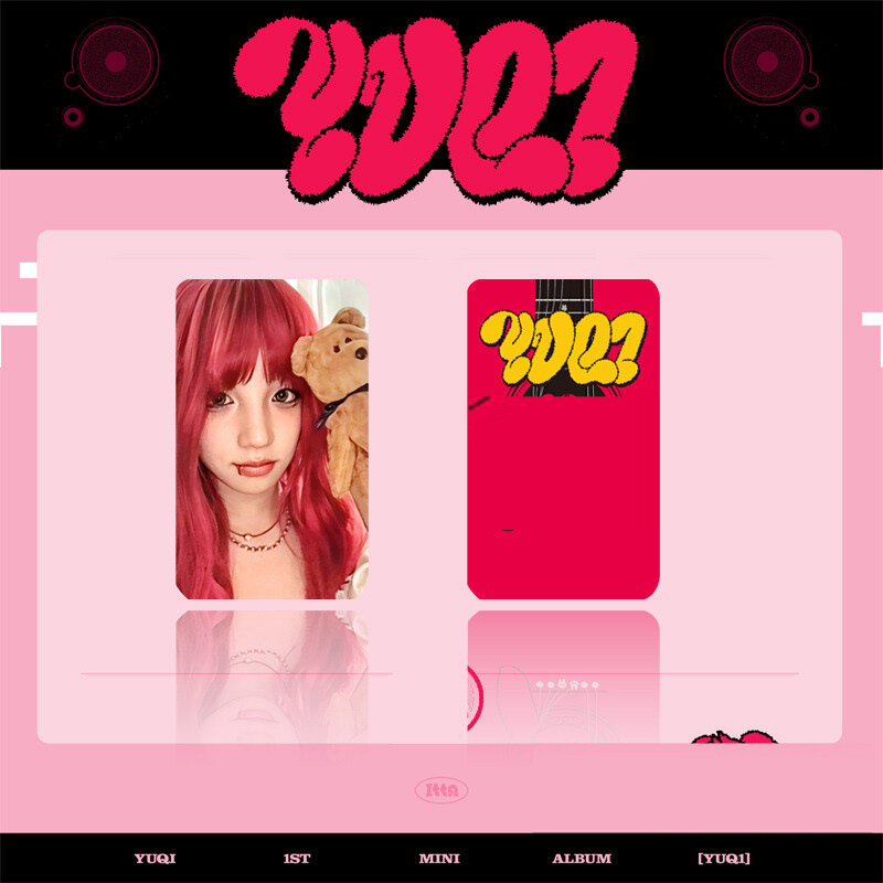 K-pop G -- Cartões Lomo i-dle, Yuqi SOLO YUQ1 Photocard, primeiro álbum Photo Print Cards, Red Postcard Set, coleção de fãs, 8pcs