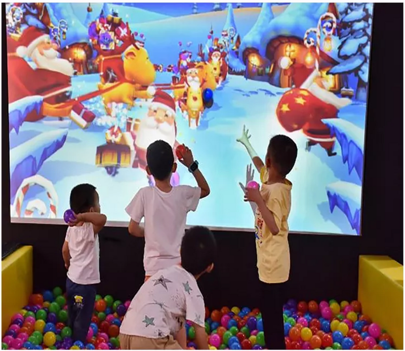 Pantalla Virtual táctil láser con sistema de proyección interactiva para niños, juegos de inmersión, parque de atracciones, 22 juegos de pared