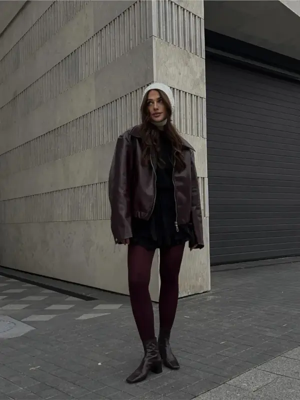여성용 인조 PU 가죽 라이더 재킷, 2023 빈티지 긴팔 라펠 지퍼 퍼피 코트, 가을 패션, 여성 스트리트 아우터