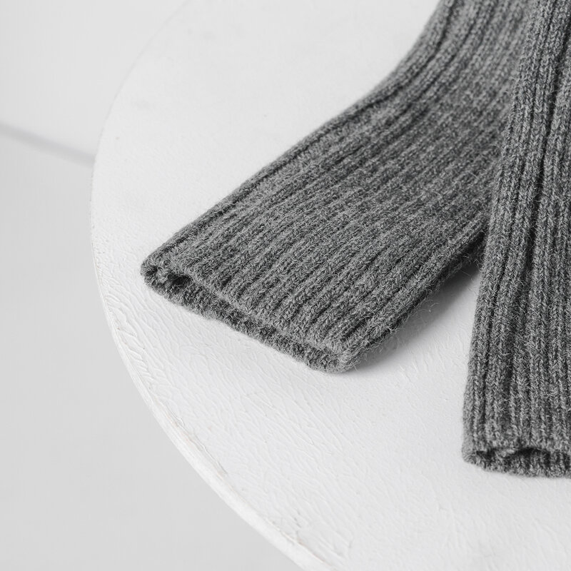 Calcetines de punto de algodón suave para mujer, ropa de calle sólida, calentadores de piernas, medias largas Vintage, Chic, Otoño, 2021
