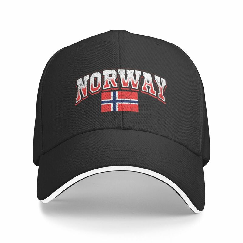 Gradien warna karya seni bendera Norwegia topi bisbol berkualitas tinggi topi Snapback luar ruangan Pria Wanita topi tabir surya keren untuk pria
