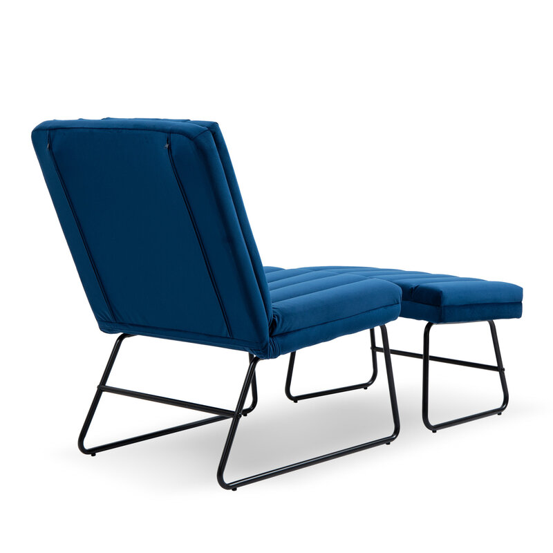 Moderner dunkelblauer fauler Lounges essel für zeitgenössisches, einfach gepolstertes Sofa garnitur