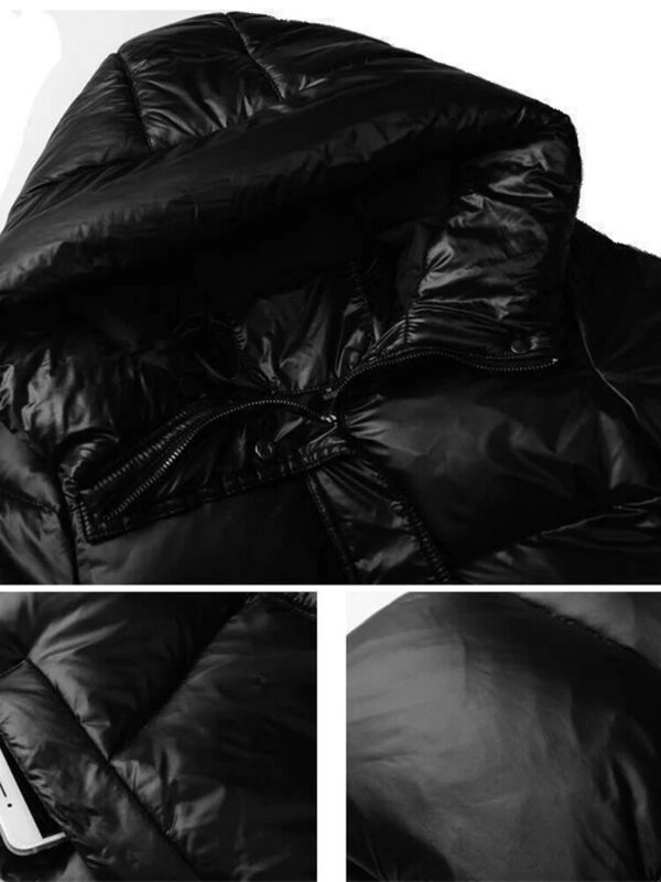 Doudounes longues en coton à capuche pour femmes, parkas minces, manteaux noirs féminins chauds, vêtements d'hiver, nouveau, 2023