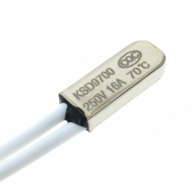 Interruptor de temperatura del Chip de Metal KSD9700, termostato normalmente cerrado, protección de temperatura, 50/60/80/95/125C-150/170 grados, 10A, 250V