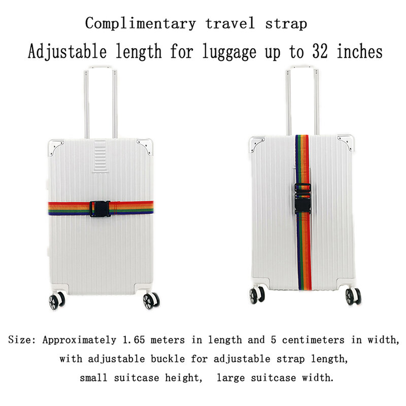 Correa de equipaje de arcoíris de un personaje, correa de embalaje de viaje