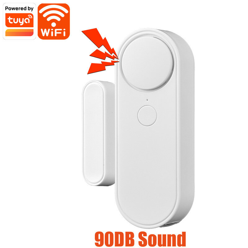 Sensore Smart Door Window con interruttore sonoro sul campo delle sirene rilevatore magnetico controllo vocale intelligente allarme antifurto portatile
