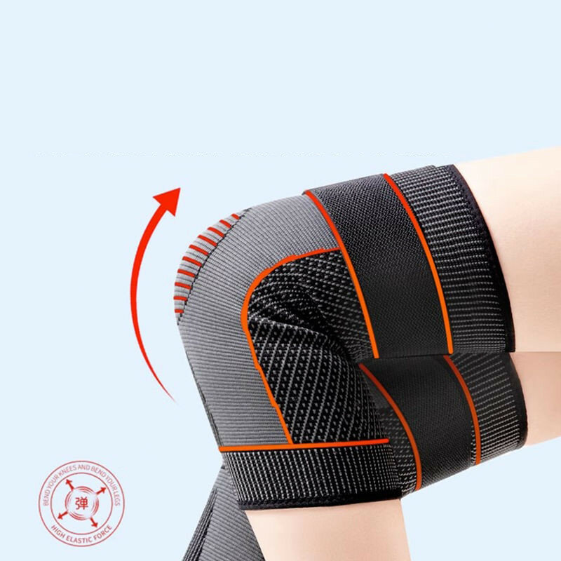 2pcs/set Tie Straps Anti Slip Compression Knee Support Pad Knee Cold Protection Joint Sport Sleeve Protector Elastic Knee Pad