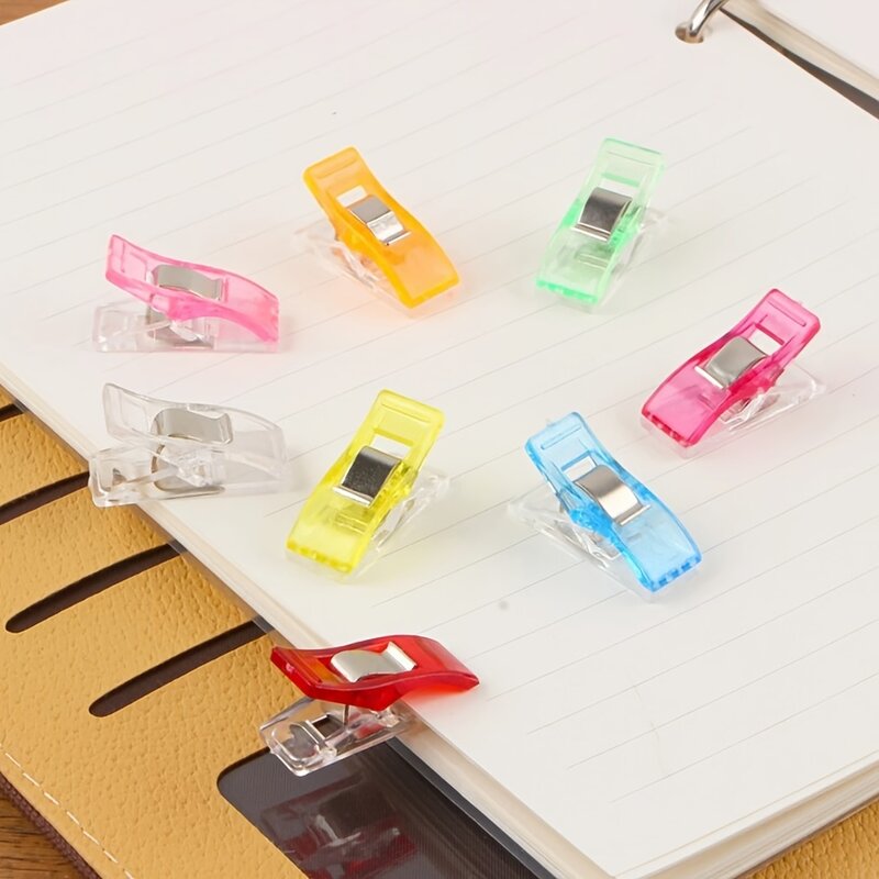 50pcs Colorful Plastic Clamps DIY Sewing Clips Perfect For Office Sewing And Crafting Projects!