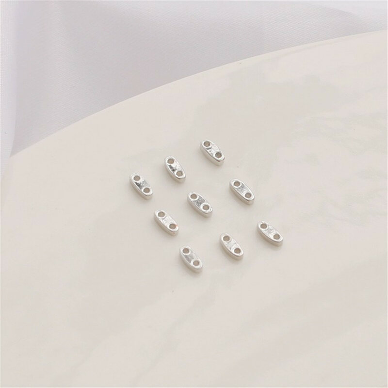Perles d'Espacement Plates à Double Trou, Remplies d'Or 14K, Blanc K, Retenue de Documents, 2x5mm, pour Bracelet, Collier, Bricolage, Accessoires Faits à la Main