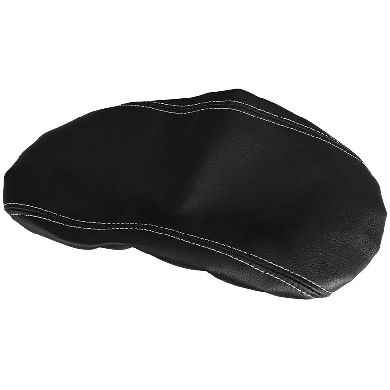 Auto schwarz mit grauer Linie Mikro faser Leder Mittel konsole Armlehne Abdeckung Pad fit für Honda Civic Limousine 2014-2018