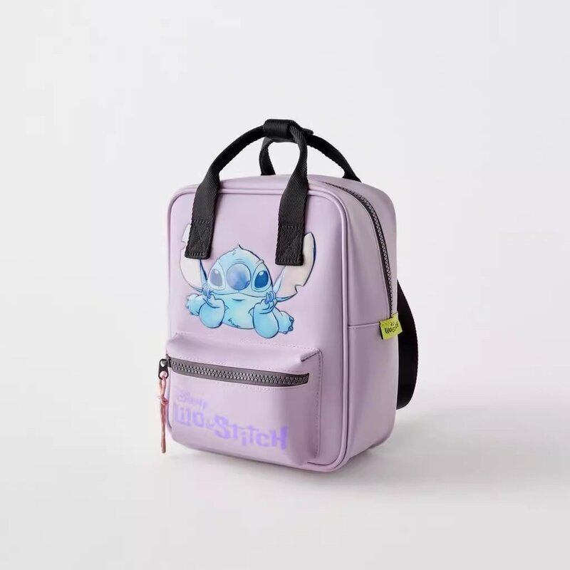 Disney spring new children's backpack Girl Stitch press plastic backpack cartoon mickey mouse