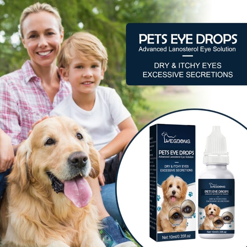Капли от катаракты для домашних животных Раствор Капли для смазки глаз для собак и кошек J60C