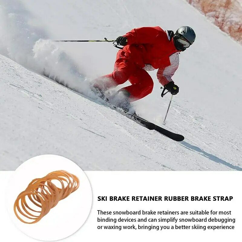 Anéis De Borracha De Encadernação De Esqui, Brake Retainers Bandas, Elasticidade Correia, Equipamento De Esqui, 30Pcs
