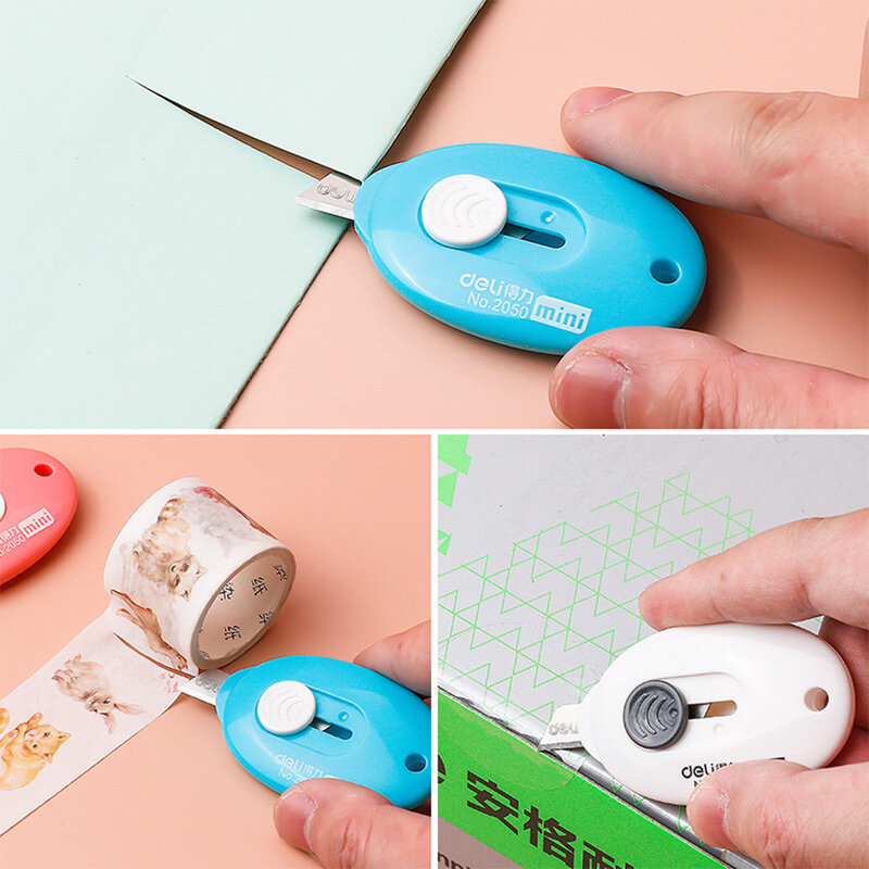 1pc einfarbiges Mini Utility Messer zufällige Farbe Utility Messer Briefpapier Schneiden Schule Schneidwerk zeug