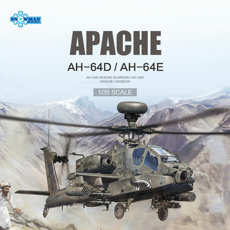 Pupazzo di neve modello SP2601/2602 Kit modello assemblato AH-64D/E Longbow Apache Guardian Gunship 1/35