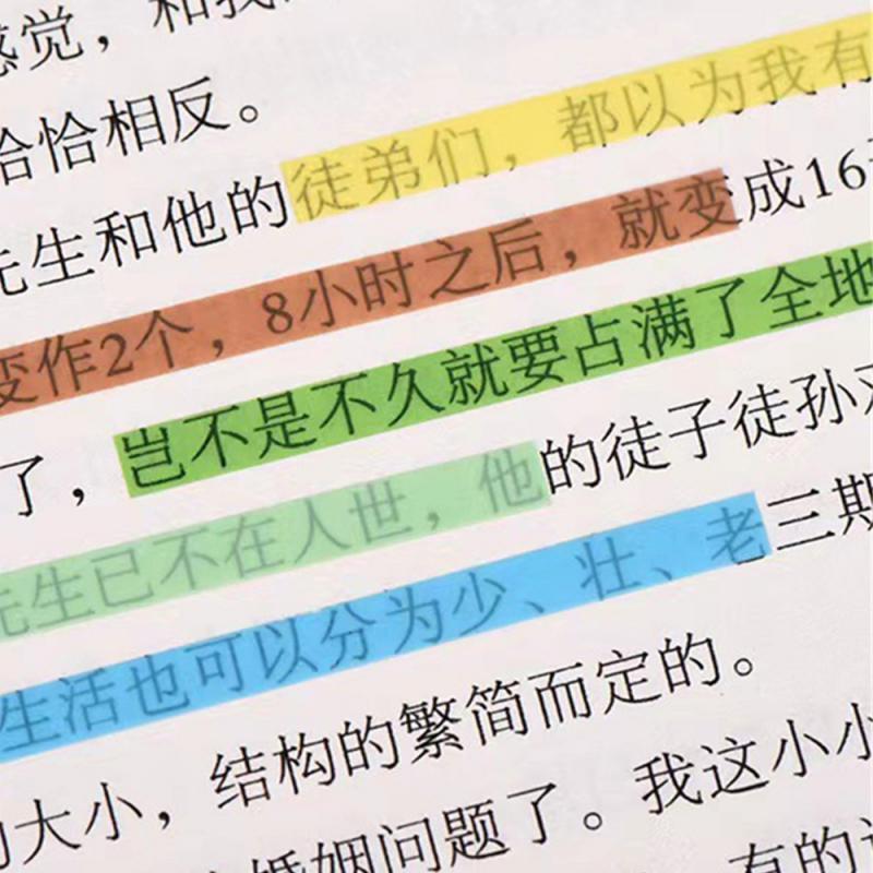 1/2 buah lembar catatan tempel berpendar warna-warni untuk peralatan tulis siswa tahan air tembus pandang perencana belajar