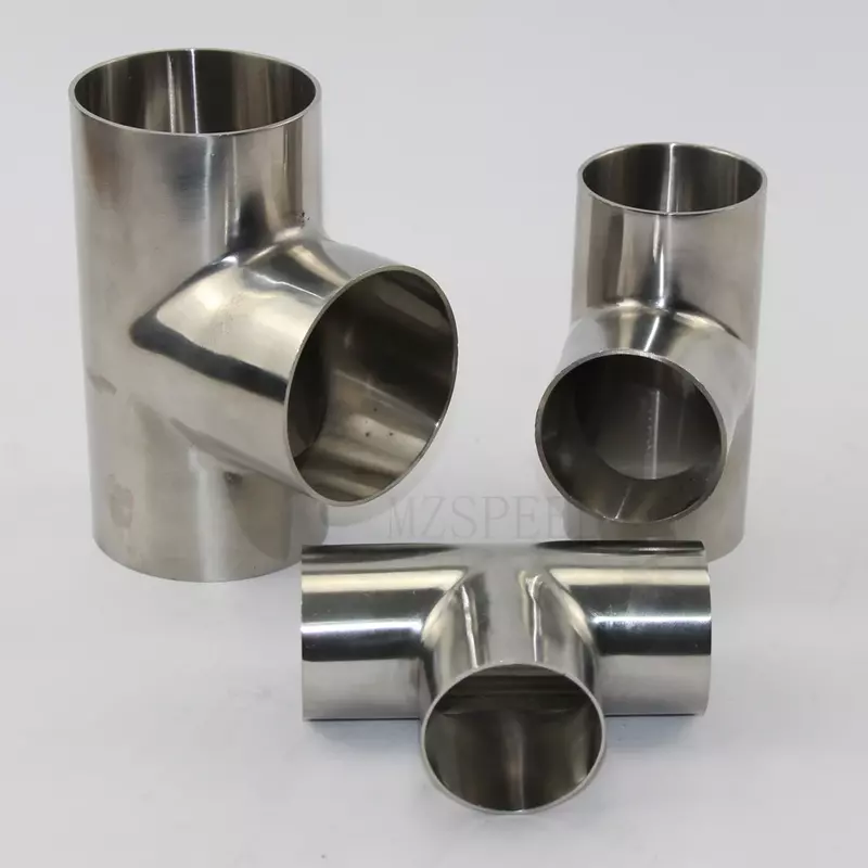 304 Stainless Steel  tee OD 19 mm-102 mm Stainless Steel 1.5 mm 2 mm thick