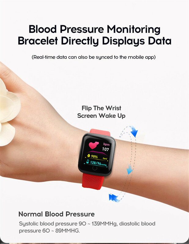Orologio intelligente con connessione digitale per bambini con promemoria di chiamata conteggio dei passi monitoraggio della frequenza cardiaca per bambini uomo donna ore di orologio