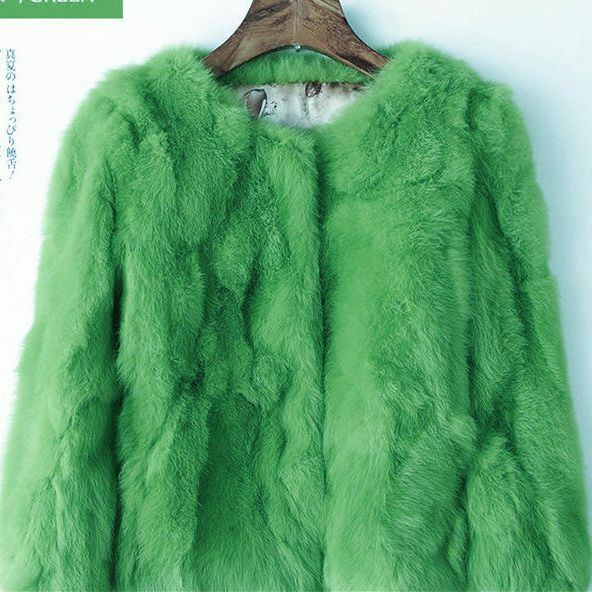 Abrigo de piel auténtica para mujer, chaqueta ajustada de manga larga con cuello redondo y cintura alta, T197, novedad de 2024