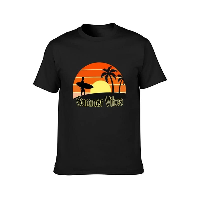 Summer Vibes T-Shirt blanks hippie clothes heavyweights plus size tops mens plain t shirts