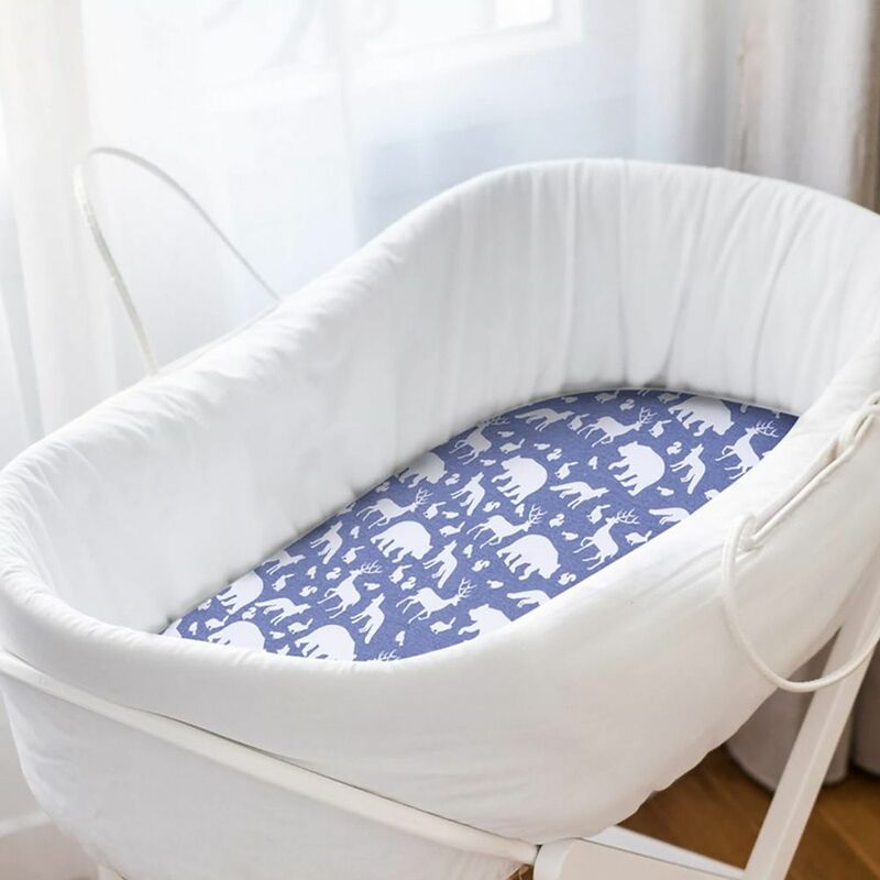 유아용 편안한 통기성 목욕 시트, 교체용 탄성 매트리스 시트, 플로럴 패턴, 편안한 목욕 시트