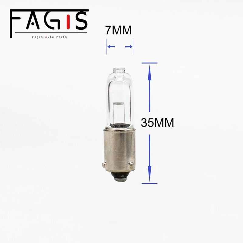 Fagis 10 Pcs 1156 BAY9S H21W 12V 24V 21W Halogen Brake Indicator Signal Lamp Car Light Bulb Quartz Glass Auto Clearance Light