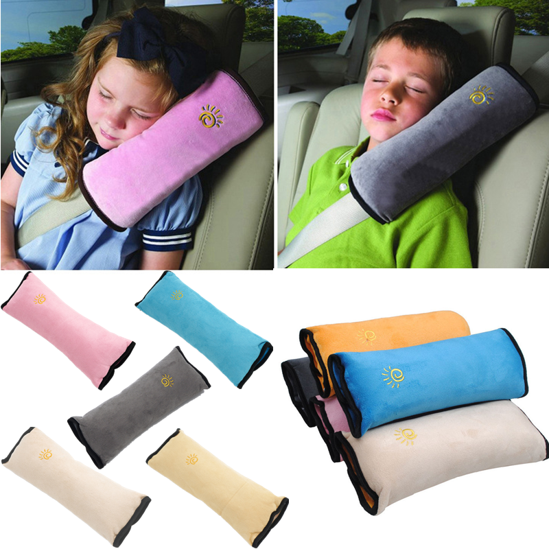 Cinto de segurança do carro travesseiro para crianças, posicionador do sono, arnês proteger, almofada de ombro ajustável, almofada do assento do veículo, macio, bebê