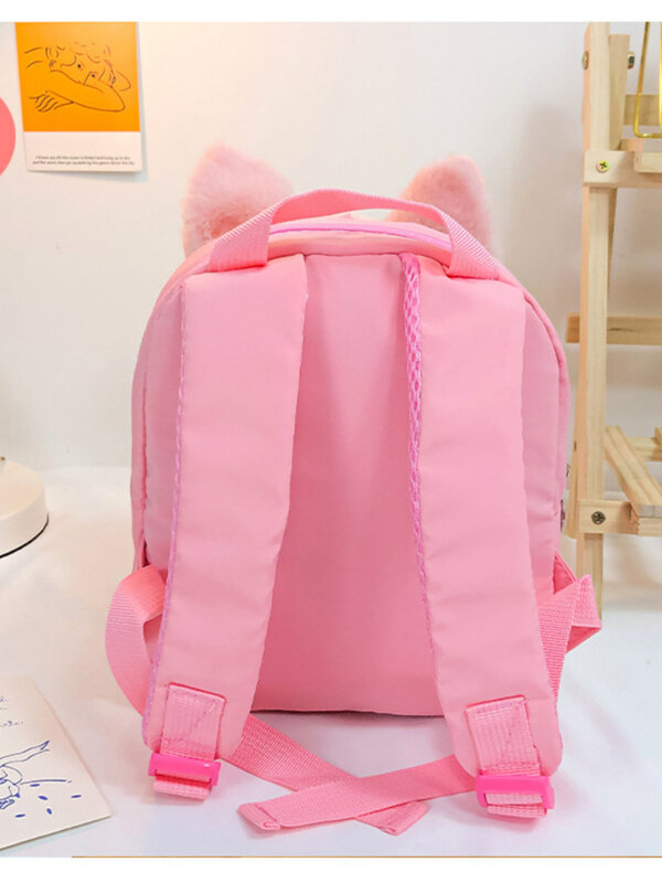 Мультипликационный рюкзак для девочек и дошкольников, школьный ранец для девочек, новинка 2024, Детская маленькая школьная сумка, рюкзак для кампуса с милым кроликом