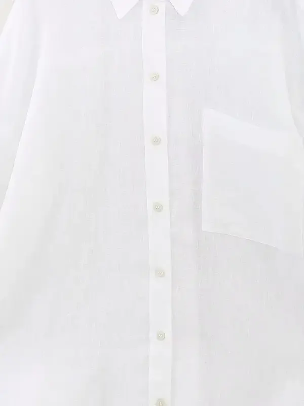 Chemisiers en tissu de lin pour femmes, manches longues, vintage, boutonné, chemises pour femmes, chic, nouvelle mode, printemps, 2023