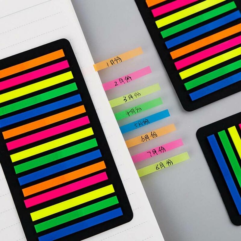 Waterproof Page Marker Transparent Stationery Sticky Note Index Flags Planner Stickers Fluorescent Index Tabs