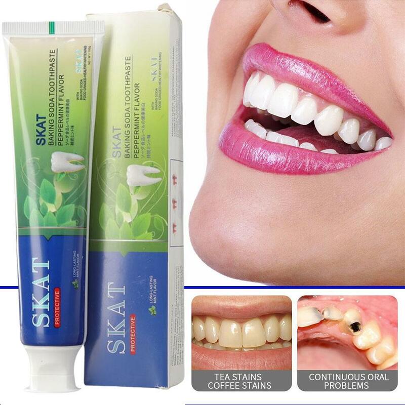 Strong Baking Soda Stain Removal Whitening Toothpaste Gums Decay Fight Tooth Strengthen Toothpaste Gums Teeth Prevent Bleed S9Q4