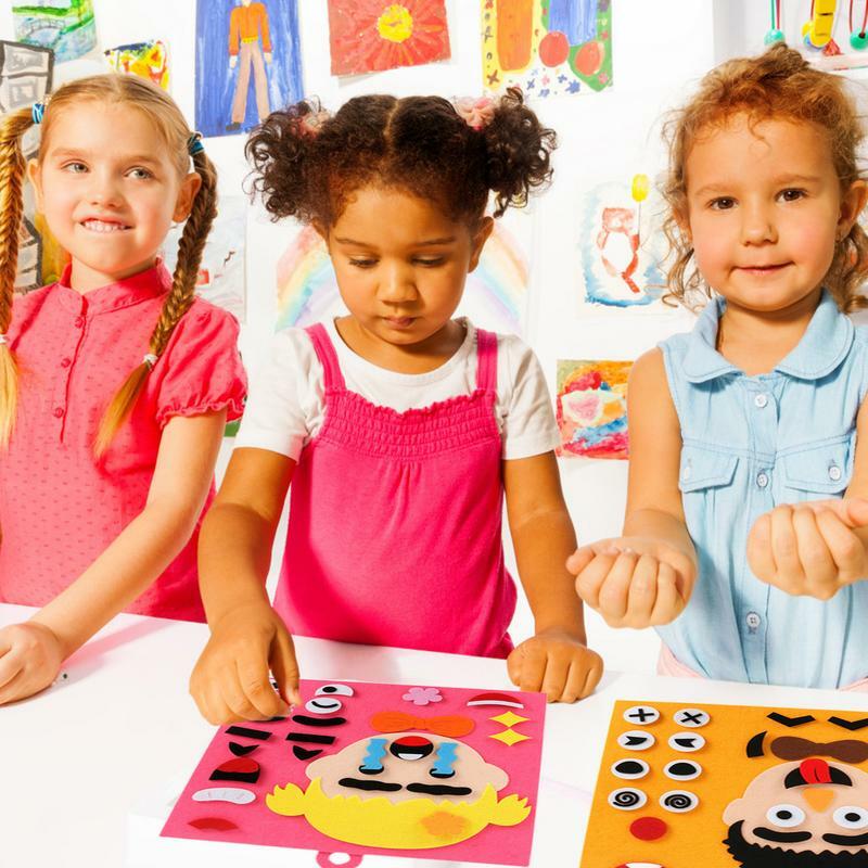 Atividades de Aprendizagem Emocional Social Brinquedos, Fazendo Rostos, Quebra-cabeça Criativo, Brinquedos para Aprendizagem Precoce, 6 peças por conjunto