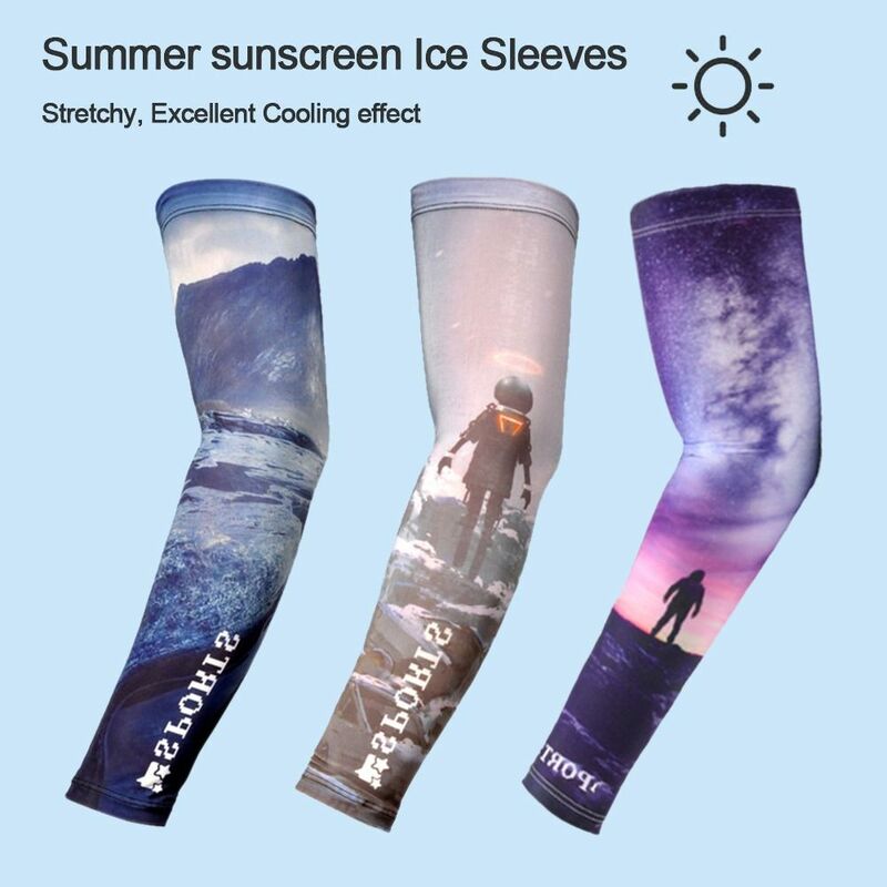 New Summer Cooling Running Sportswear Arm Sleeves Sun Protection Outdoor Sport Arm Cover
