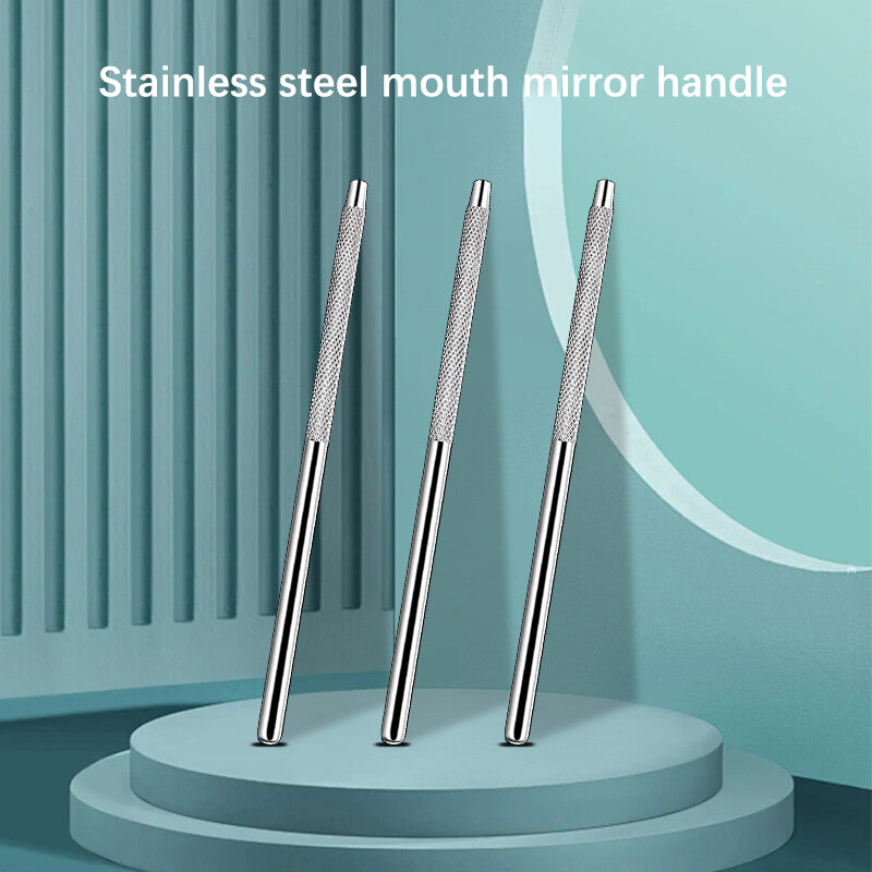Cermin mulut gigi, satu wajah Andel permukaan depan perawatan mulut gigi bersih pemeriksaan kebersihan pegangan cermin kaca