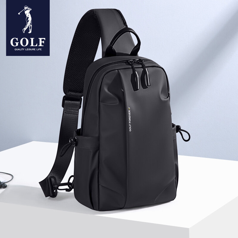 Ombro de golfe masculino, bolsa esportiva tiracolo, bolsa casual em lona, multifuncional, marca da moda, nova moda