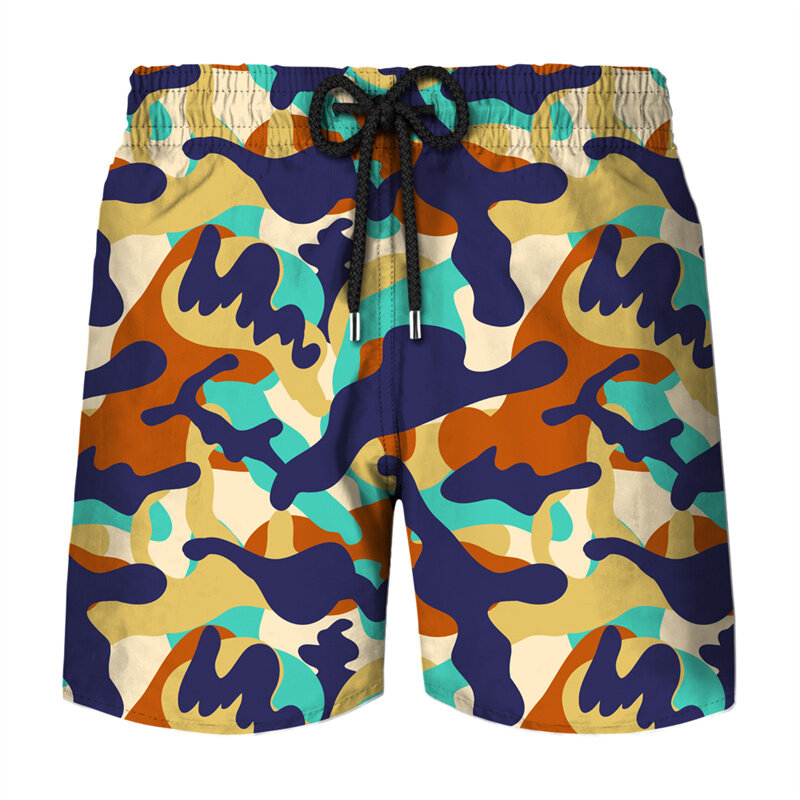 Mode 3d Camouflageprint Shorts Mannen Vrouwen Kid Casual Oversized Korte Broek Zomer Cool Heren Zwemsport Strandshorts