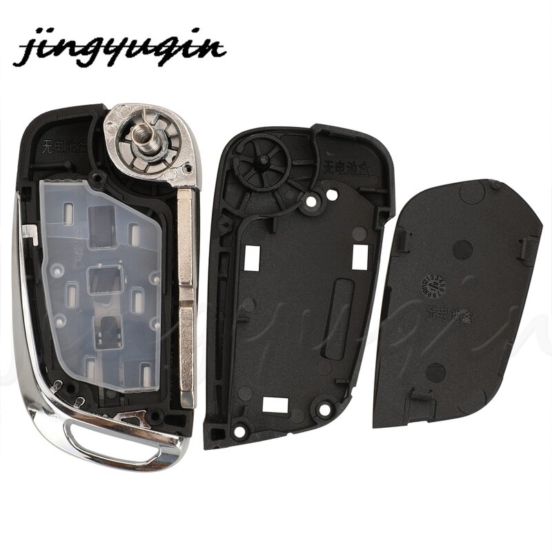 Jingyuqin 3 أزرار تعديل ريموت سيارة قابل للطيّ بعيد مفتاح 433MHZ ID46 رقاقة لبيجو 607 2004-2010 Fob NE78 Blade CE0523